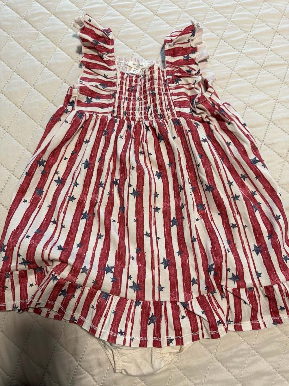 Burt's Bees Baby Stars & Stripes Organic Cotton Bubble Romper